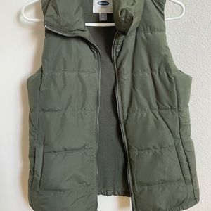 Old Navy Green Puffer Vest